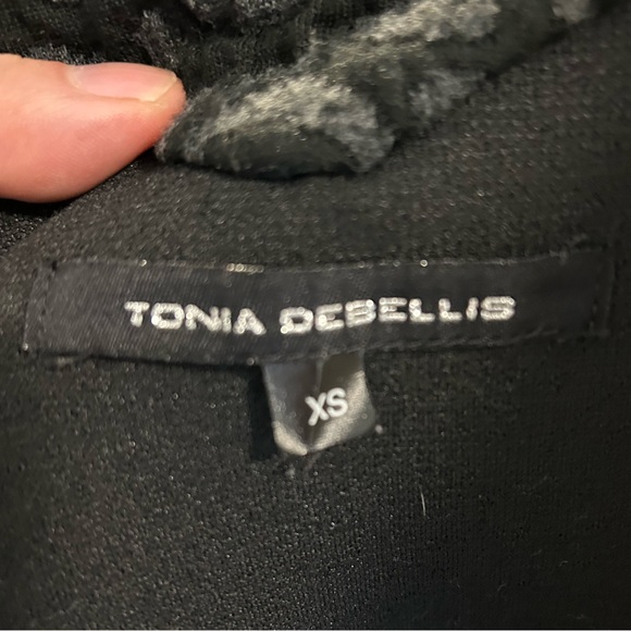 Tonia Debellis Women’s XS Jacquard Ruched Asymmetrical Zipper/Stitching - Picture 3 of 3